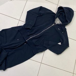 Women’s Navy Blue Nike hoodie and pants.